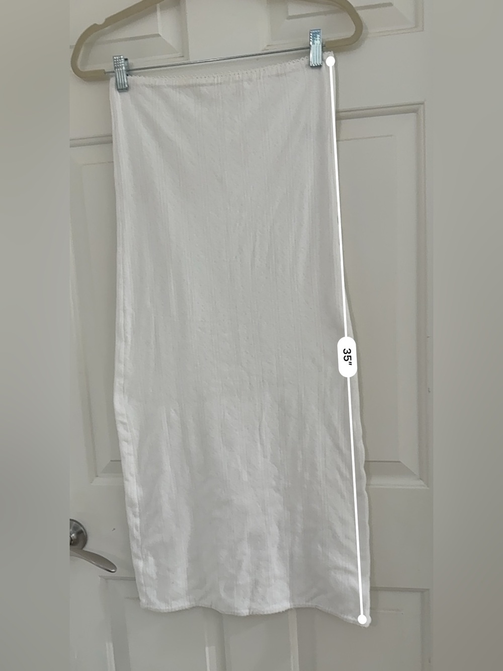 MY MUM MADE IT WHITE POINTELLE COTTON MAXI SKIRT M/L - Picture 8 of 13